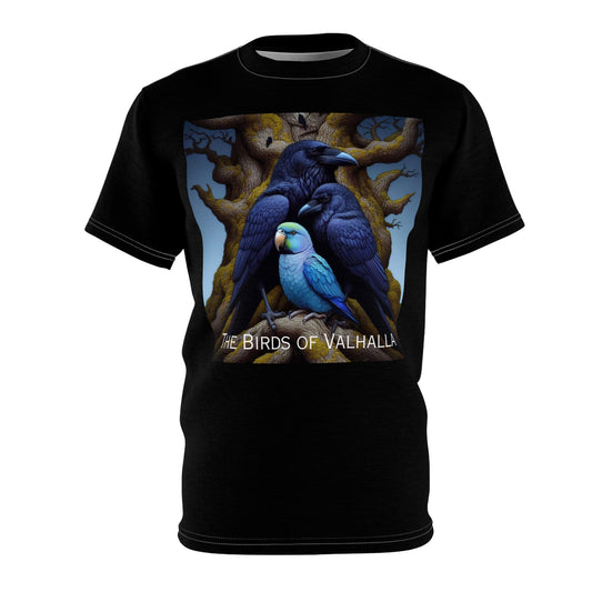 The Birds of Valhalla Unisex Cut & Sew Tee (AOP), Birds of Valhalla, All Over Prints, Printify