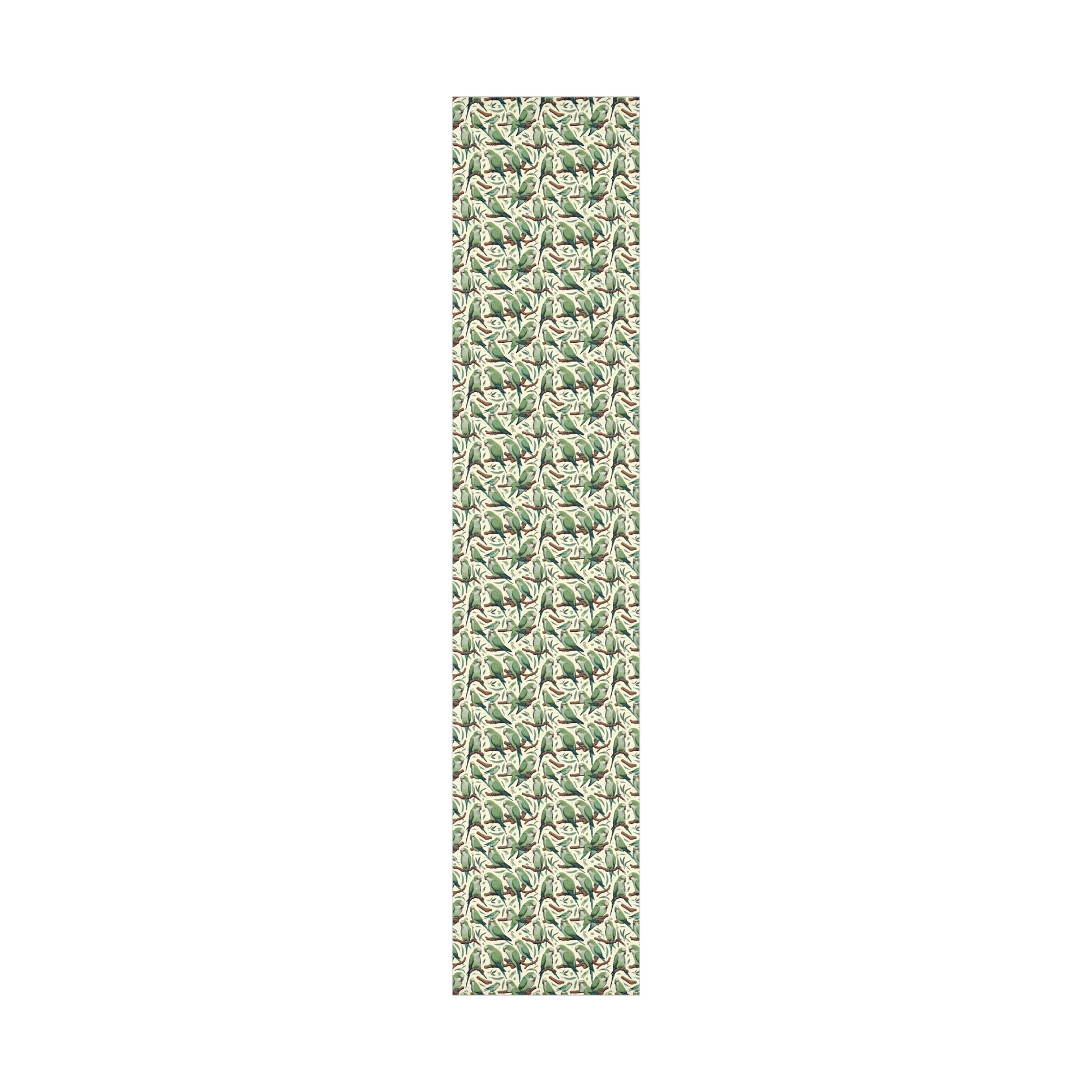 Green Quaker Parrot Gift Wrap Papers, Birds of Valhalla, Home Decor, Printify
