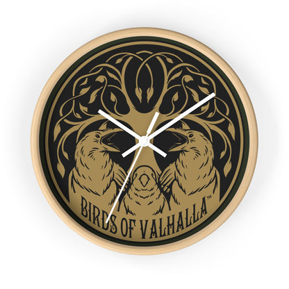 Birds of Valhalla Wall Clock, Birds of Valhalla, Home Decor, Printify