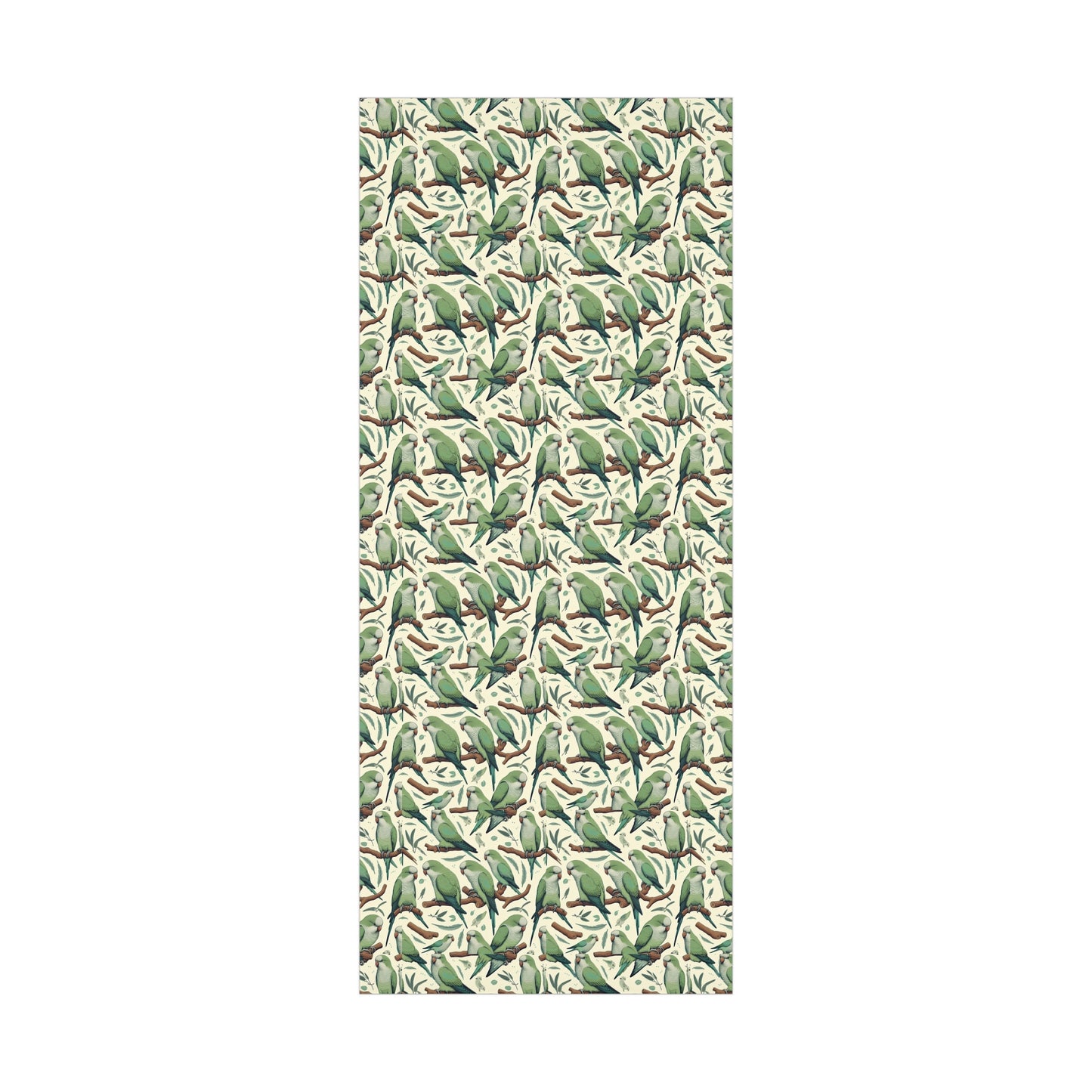 Green Quaker Parrot Gift Wrap Papers, Birds of Valhalla, Home Decor, Printify