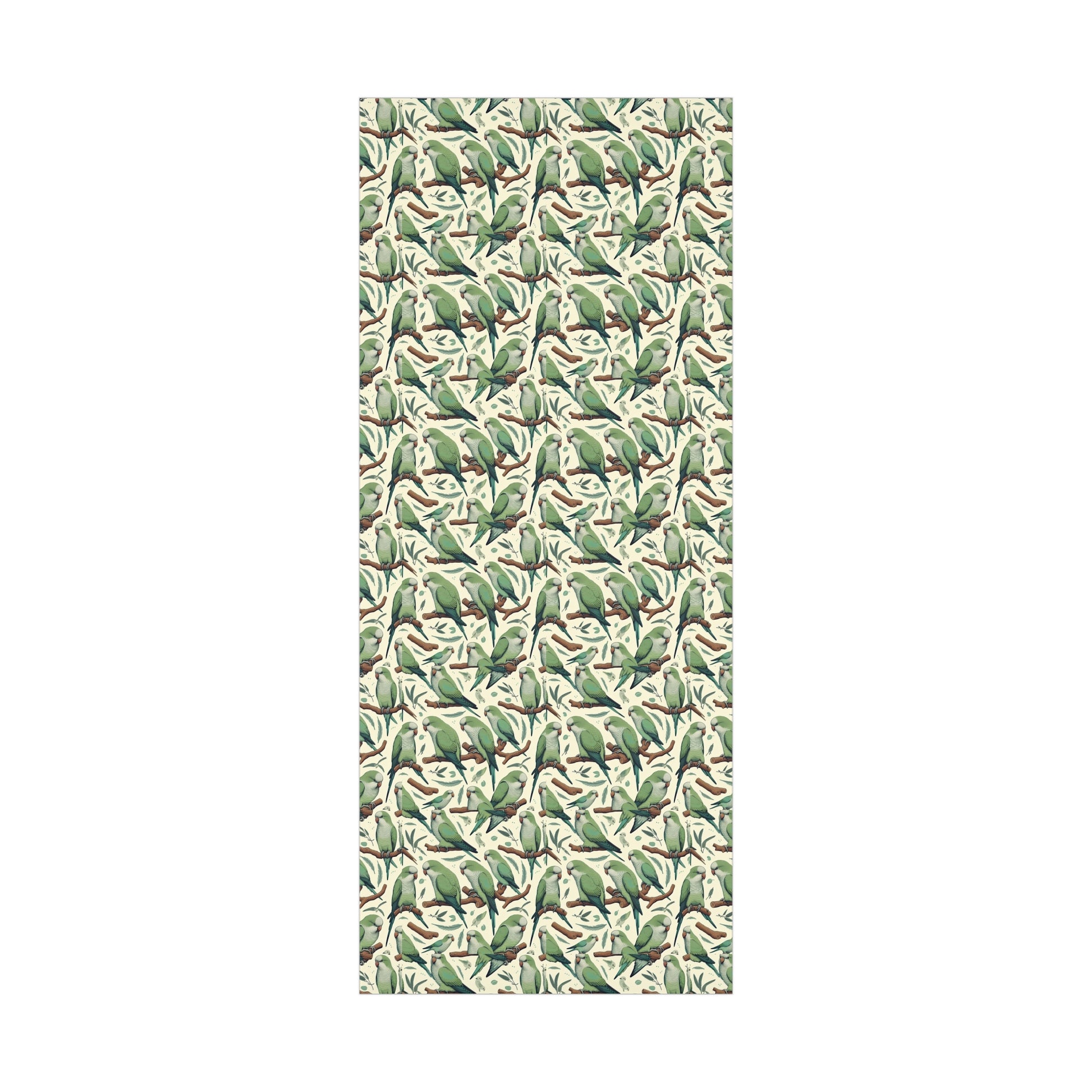 Green Quaker Parrot Gift Wrap Papers, Birds of Valhalla, Home Decor, Printify