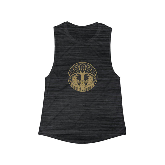 Women's Flowy Scoop Muscle Tank, Birds of Valhalla, Tank Top, Printify