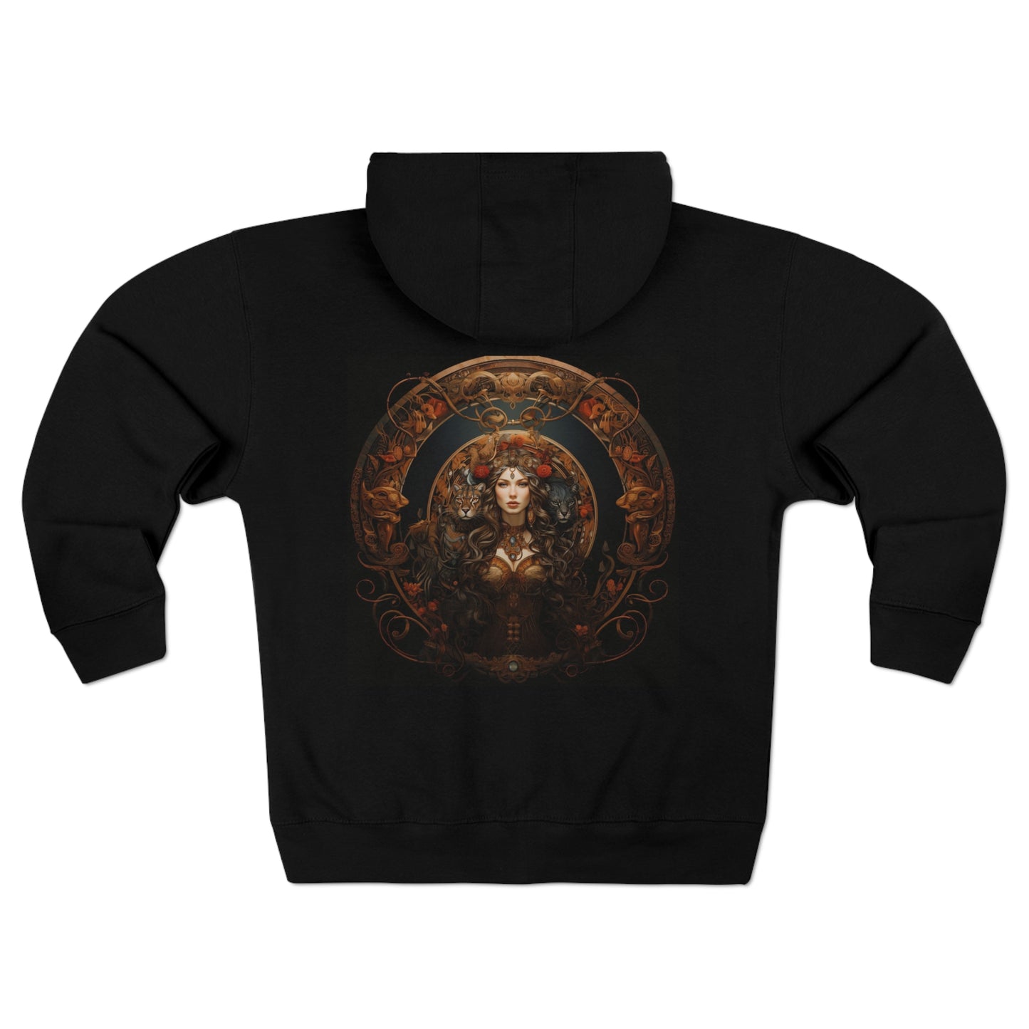 Freyja's Cat's Unisex Premium Full Zip Hoodie, Birds of Valhalla, Hoodie, Printify