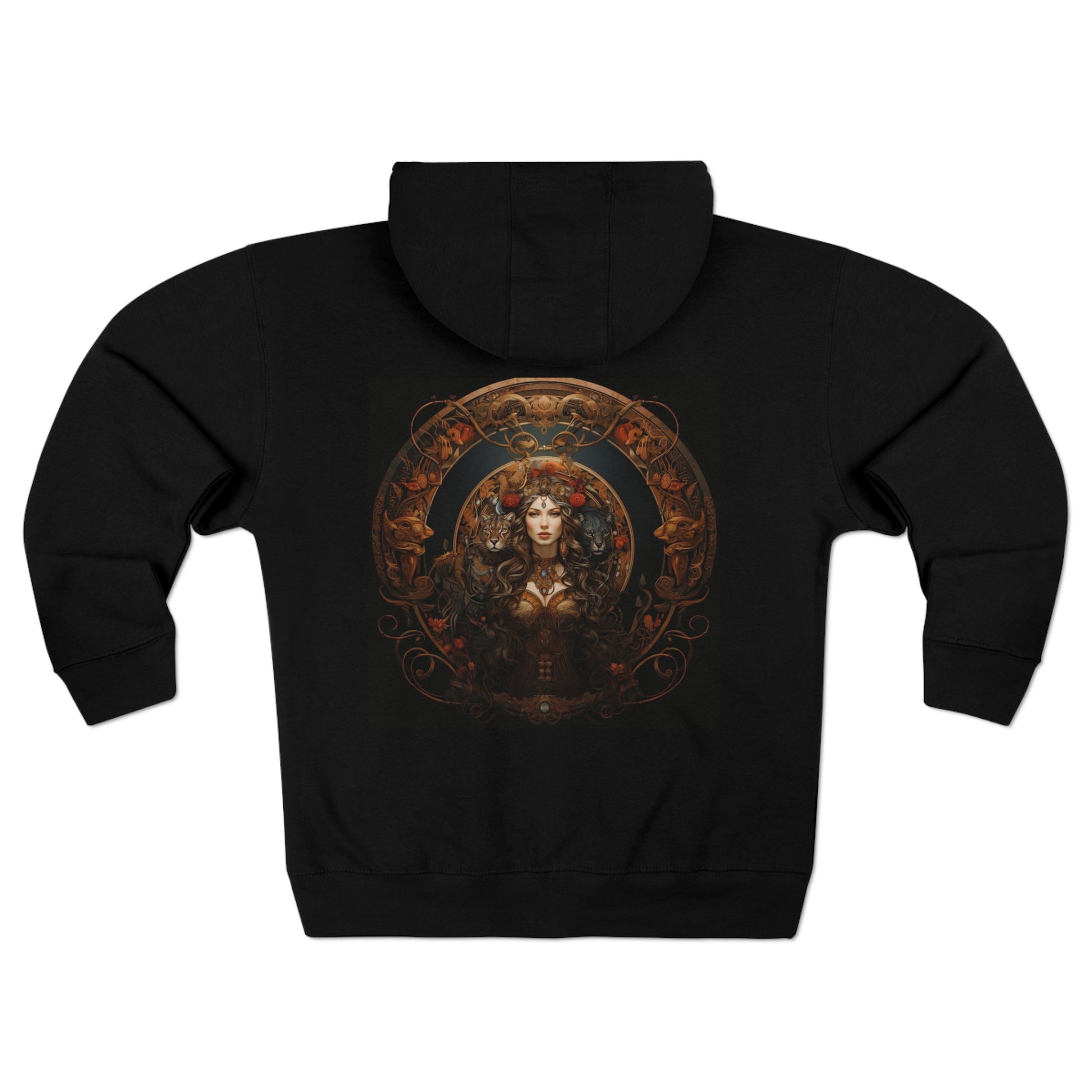 Freyja's Cat's Unisex Premium Full Zip Hoodie, Birds of Valhalla, Hoodie, Printify