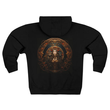 Freyja's Cat's Unisex Premium Full Zip Hoodie, Birds of Valhalla, Hoodie, Printify