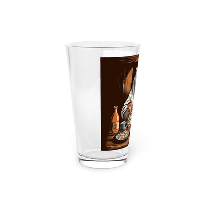 Bjorn's Brew Pint Glass, 16oz, Birds of Valhalla, Mug, Printify