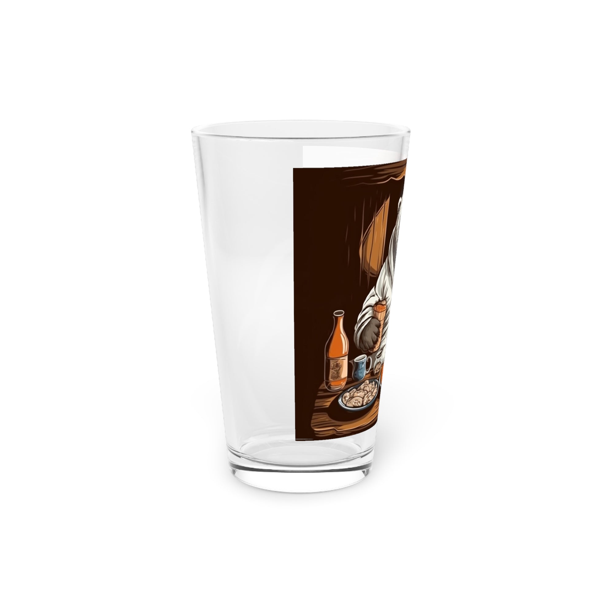 Bjorn's Brew Pint Glass, 16oz, Birds of Valhalla, Mug, Printify