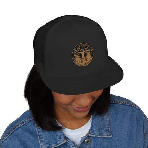 5 Panel Trucker Cap (Embroidery), Birds of Valhalla, Hats, Printify