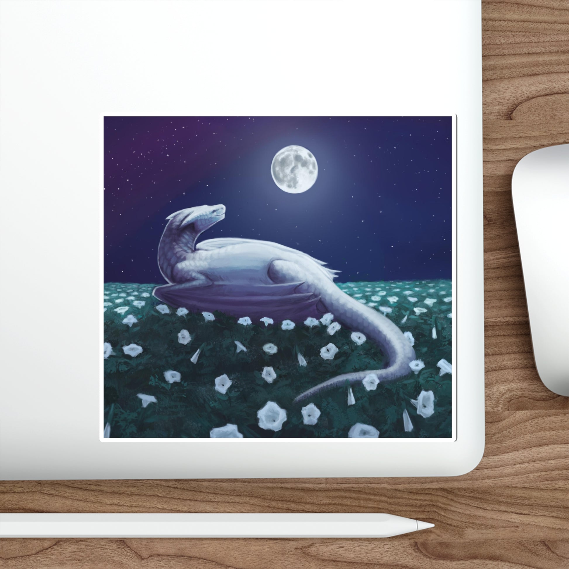 Dragons Blood Moonflower Nectar Die-Cut Stickers, Birds of Valhalla, Paper products, Printify