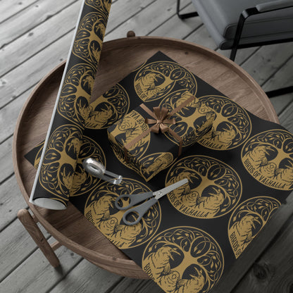 Birds of Valhalla Gift Wrapping Paper, Artist Drawn, Birds of Valhalla, Home Decor, Printify