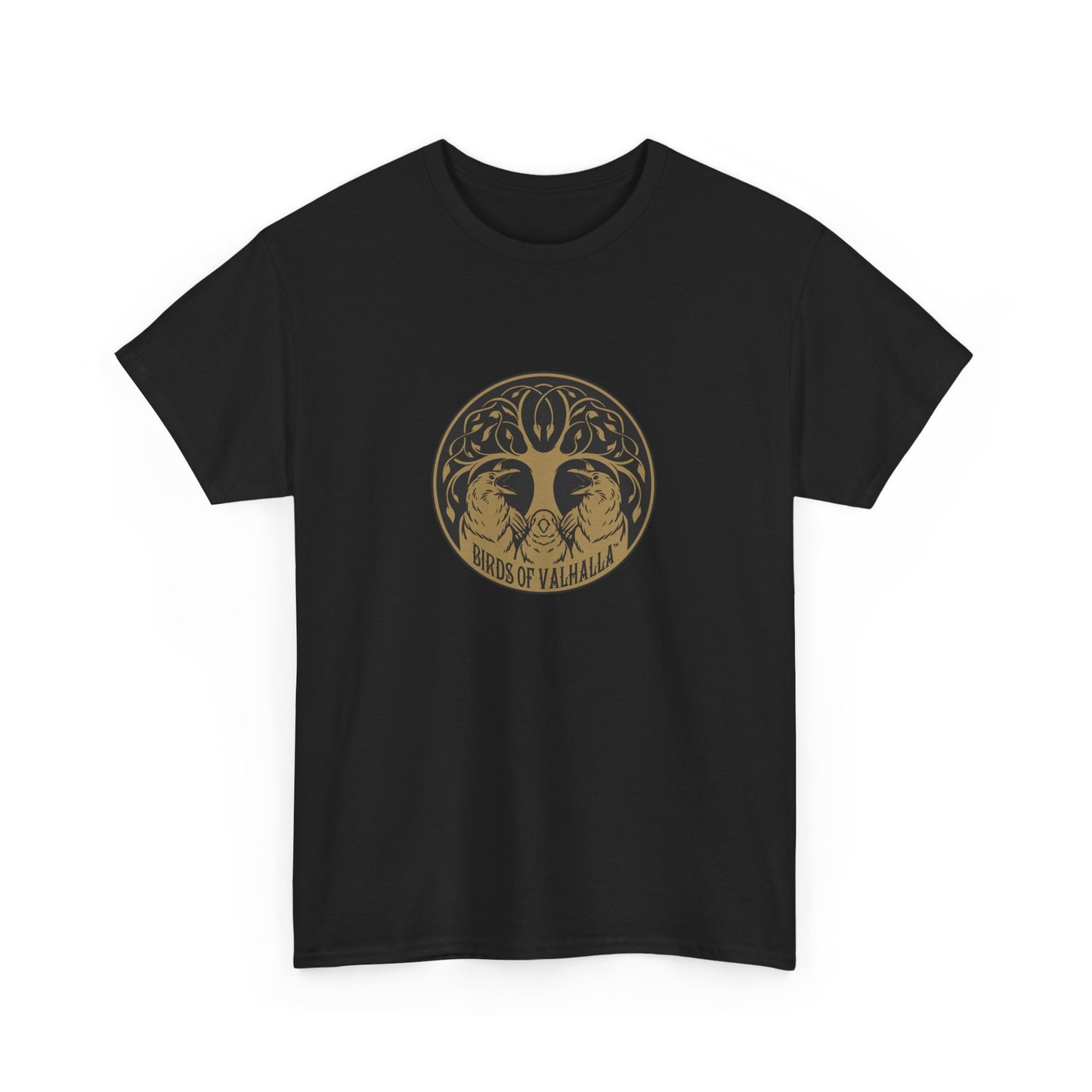 Unisex Heavy Cotton Tee, Birds of Valhalla, T-Shirt, Printify