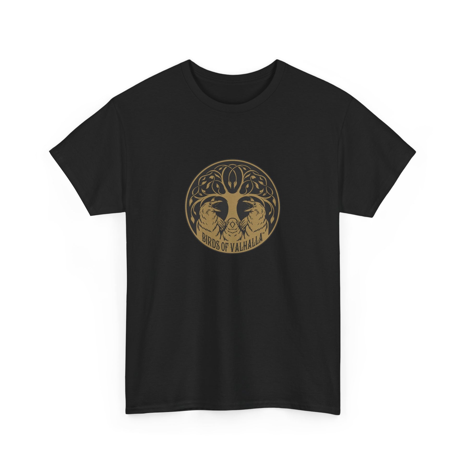 Unisex Heavy Cotton Tee, Birds of Valhalla, T-Shirt, Printify