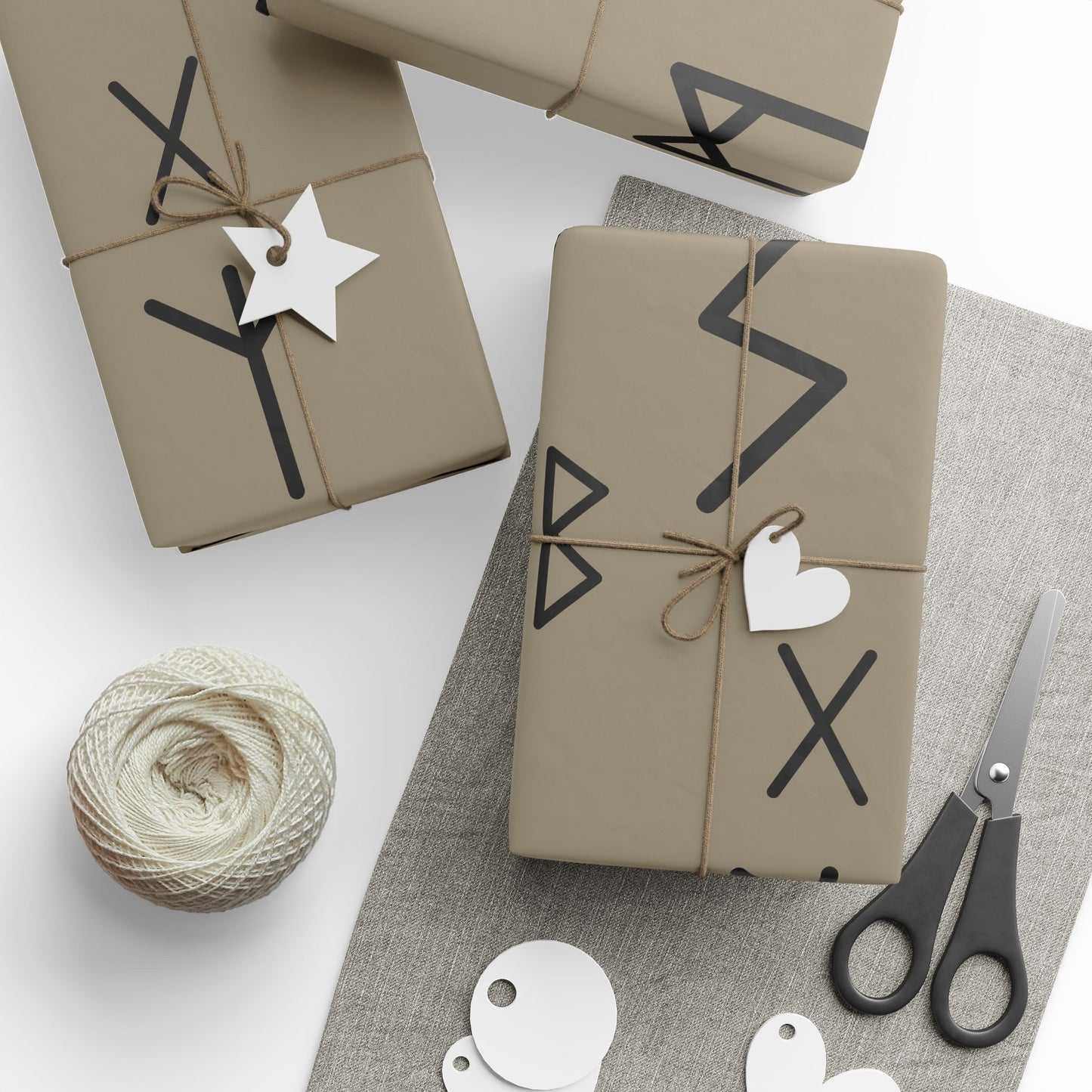 Norse Rune Wrapping Papers, Artist Drawn, Birds of Valhalla, Home Decor, Printify