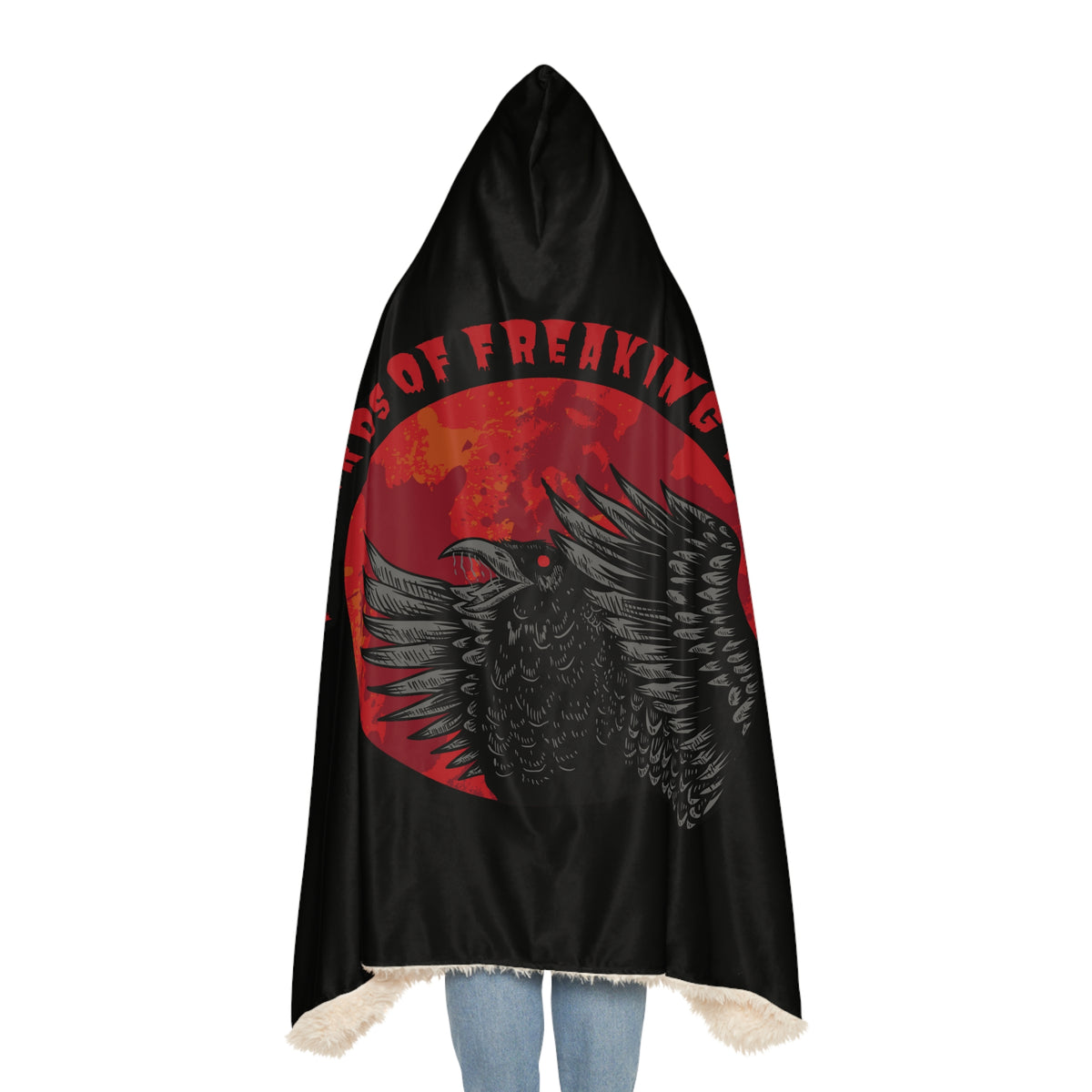 Birds of Freaking Valhalla Snuggle Blanket, Snuggie, Hoodie, Birds of Valhalla, All Over Prints, Printify