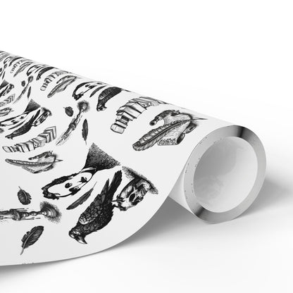 Edgar Allen Poe Pourri Alternative Gothic Wrapping Paper, Birds of Valhalla, Home Decor, Printify