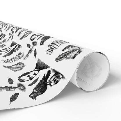 Edgar Allen Poe Pourri Alternative Gothic Wrapping Paper, Birds of Valhalla, Home Decor, Printify