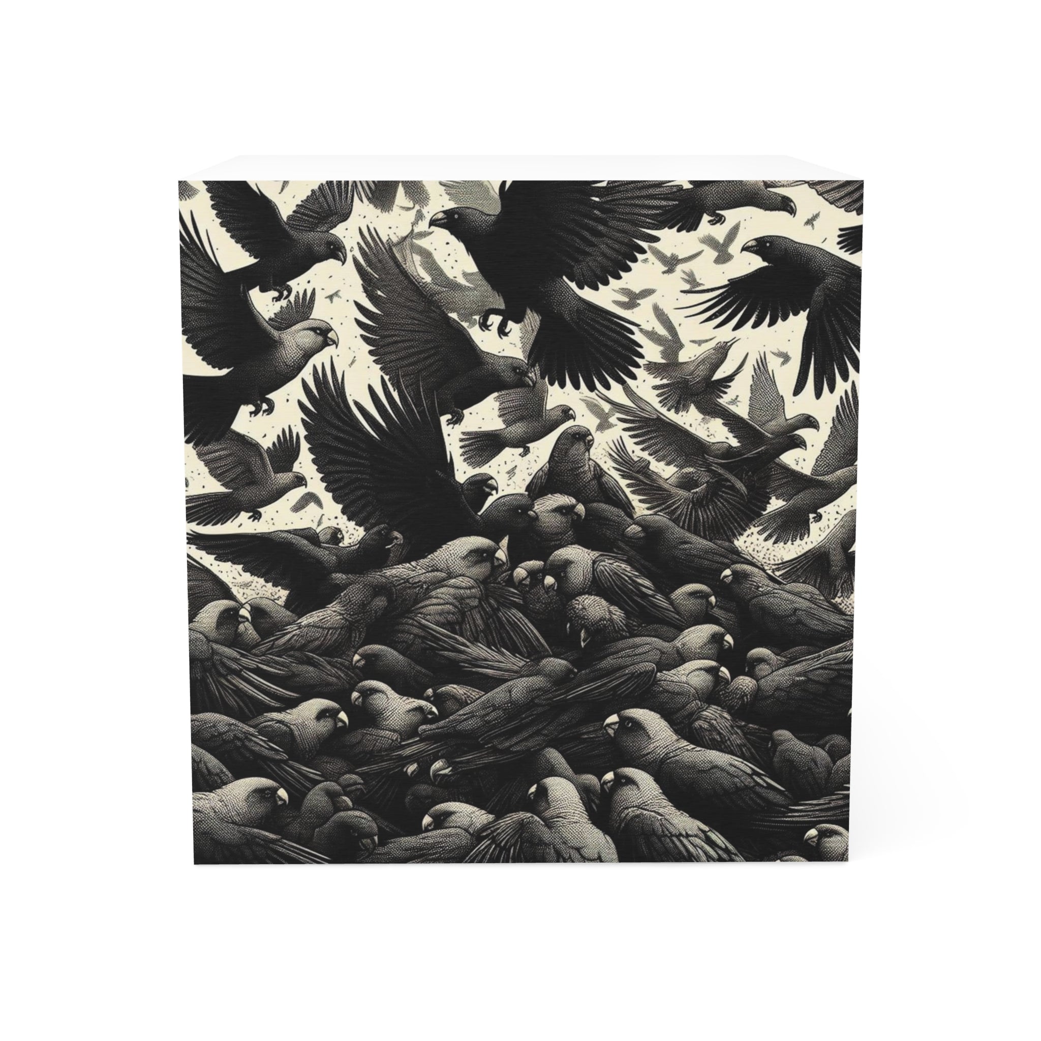 Ravens and Parrots Flocking Awesome Note Cube