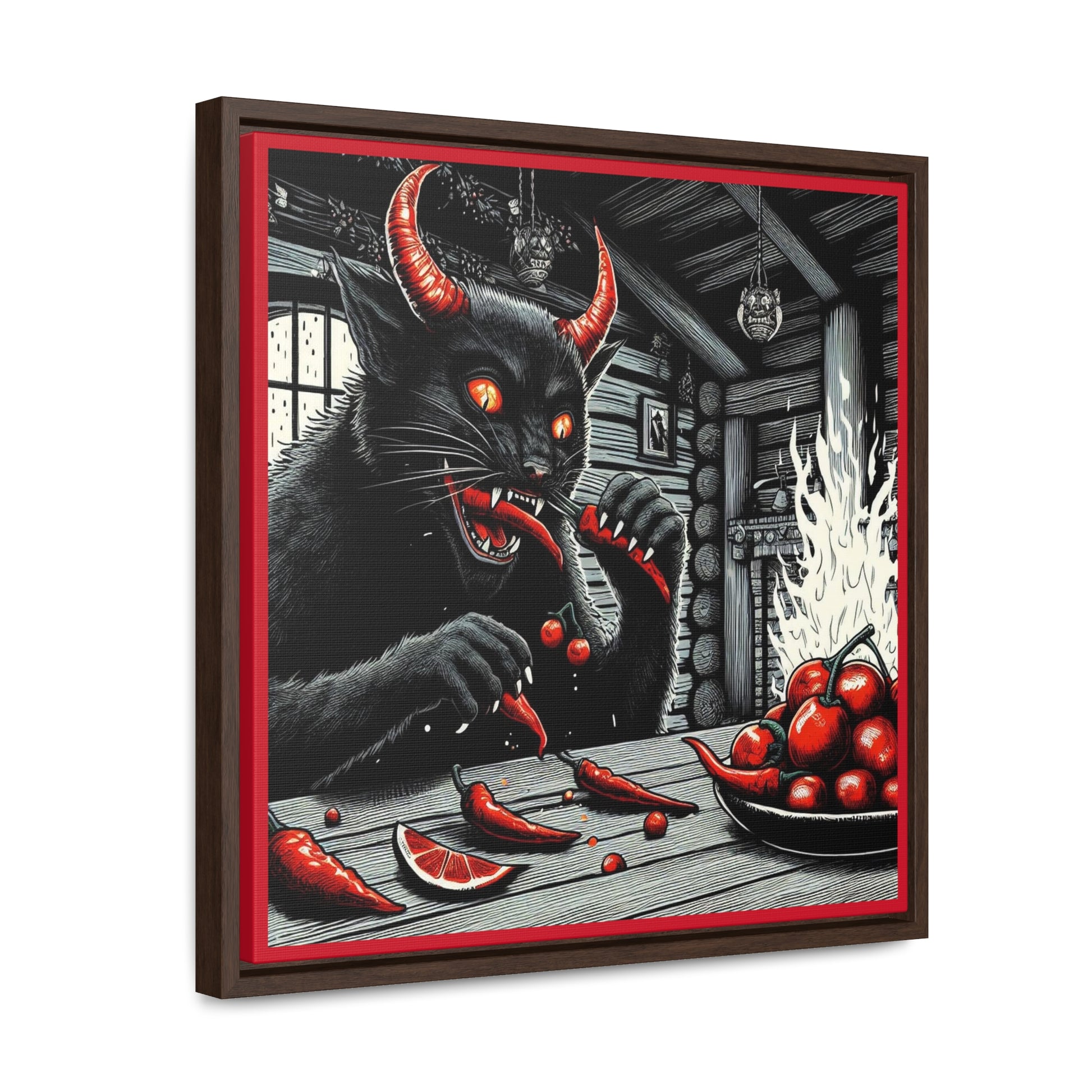 KramPUS Chili Peppers Gallery Canvas Wraps, Square Frame, Birds of Valhalla, Canvas, Printify