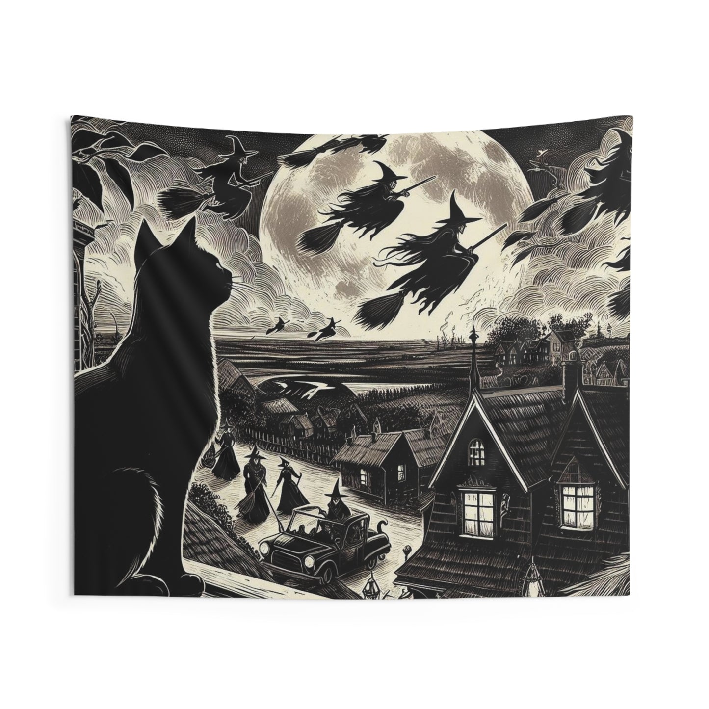 Witching Hour Indoor Wall Tapestries, Birds of Valhalla, Home Decor, Printify