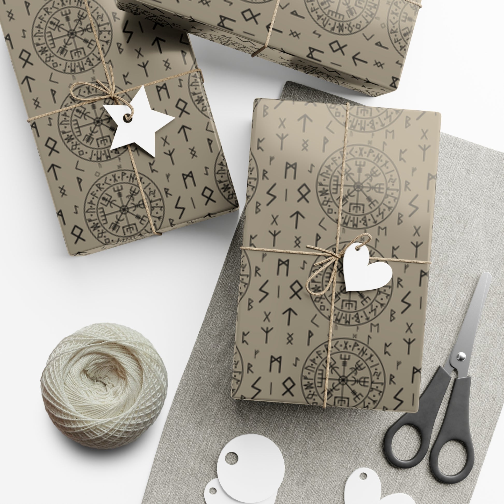 Rune Gift Wrap Papers, Birds of Valhalla, Home Decor, Printify
