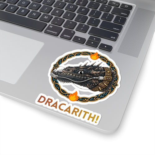 Dracarith Sheepstealer the Dragon Kiss-Cut Stickers, Birds of Valhalla, Paper products, Printify