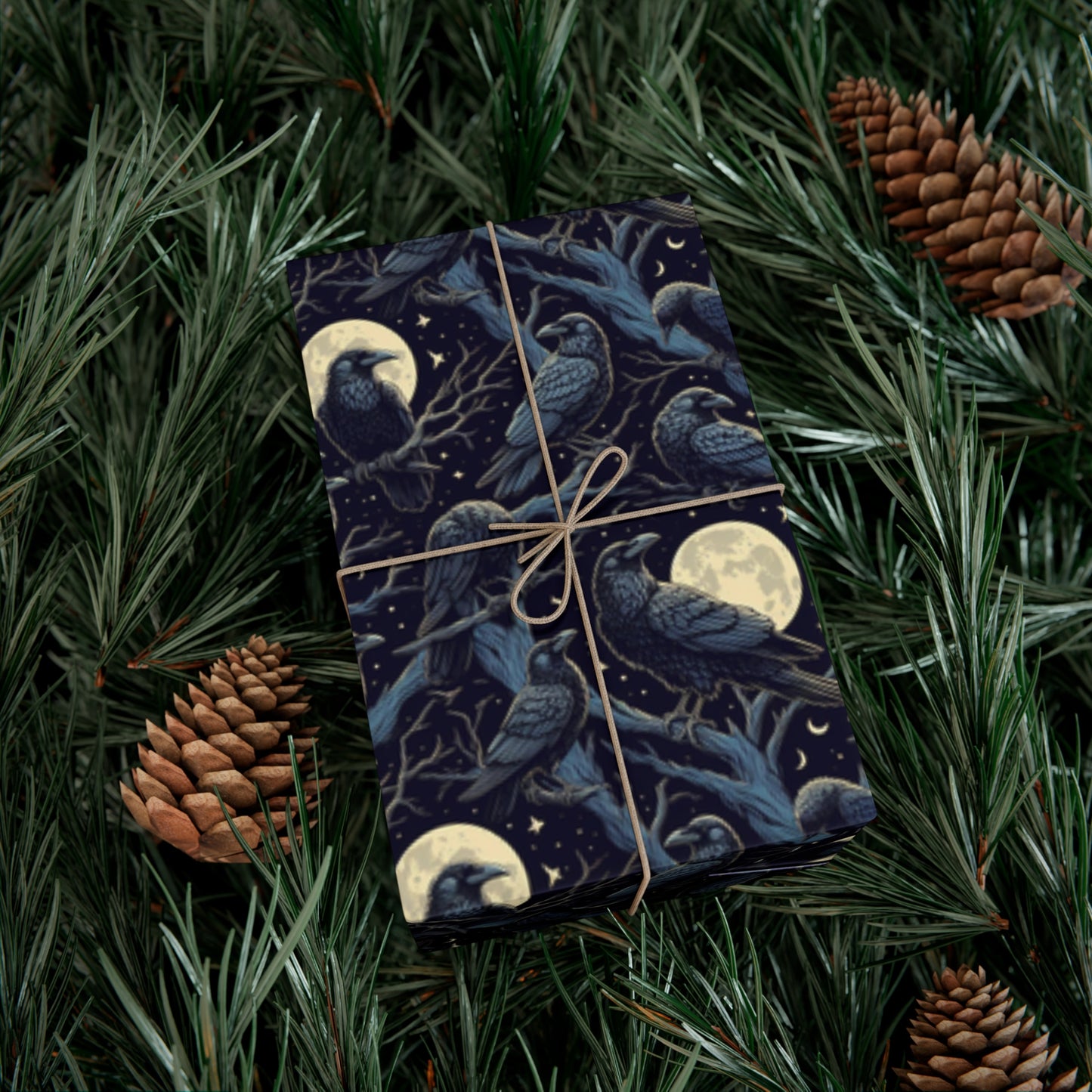 Raven Moon Gift Wrap Papers, Birds of Valhalla, Home Decor, Printify