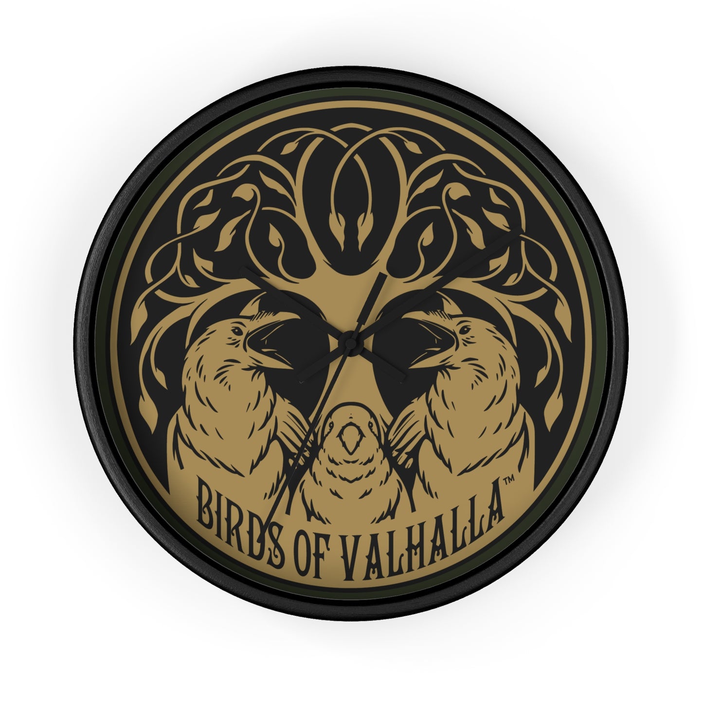 Birds of Valhalla Wall Clock, Birds of Valhalla, Home Decor, Printify