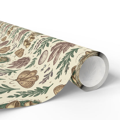Wrapping Papers - Magical Forest Alternative Wrapping Paper, Birds of Valhalla, Home Decor, Printify