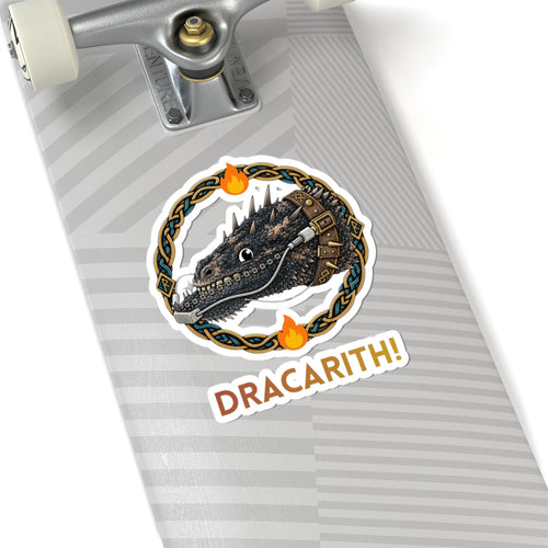 Dracarith Sheepstealer the Dragon Kiss-Cut Stickers, Birds of Valhalla, Paper products, Printify