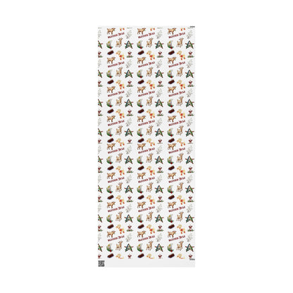 Yule Goat Alternative Pagan Wrapping Paper, Birds of Valhalla, Home Decor, Printify