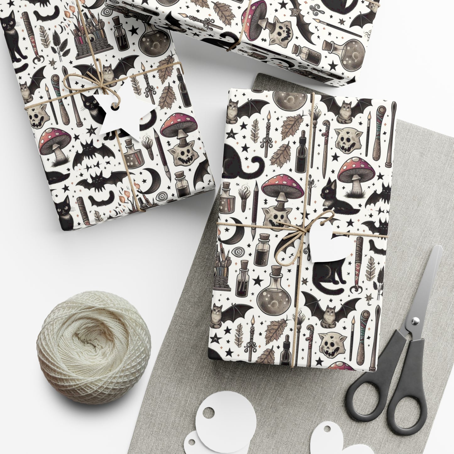 Oddities Mushroom Gift Wrap Papers, Birds of Valhalla, Home Decor, Printify