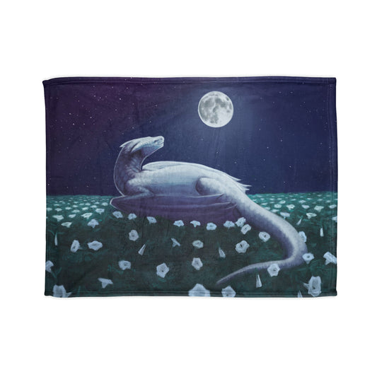 Dragons Blood Moonflower Nectar Soft Polyester Blanket, Birds of Valhalla, Home Decor, Printify