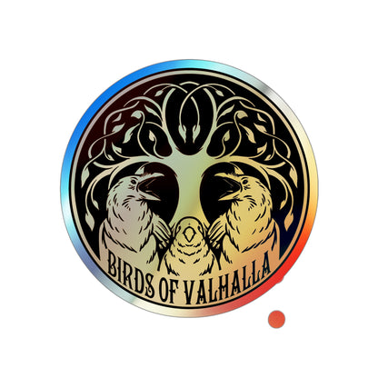 Holographic Die-cut Stickers, Birds of Valhalla, Paper products, Printify