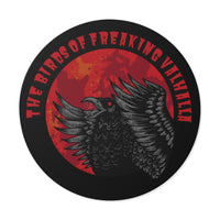 Birds of Freaking Valhalla Round Vinyl Stickers