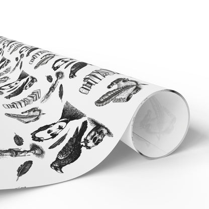 Edgar Allen Poe Pourri Alternative Gothic Wrapping Paper, Birds of Valhalla, Home Decor, Printify