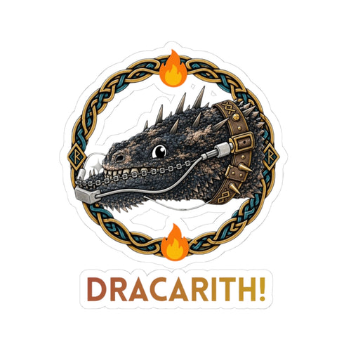Dracarith Sheepstealer the Dragon Kiss-Cut Stickers, Birds of Valhalla, Paper products, Printify