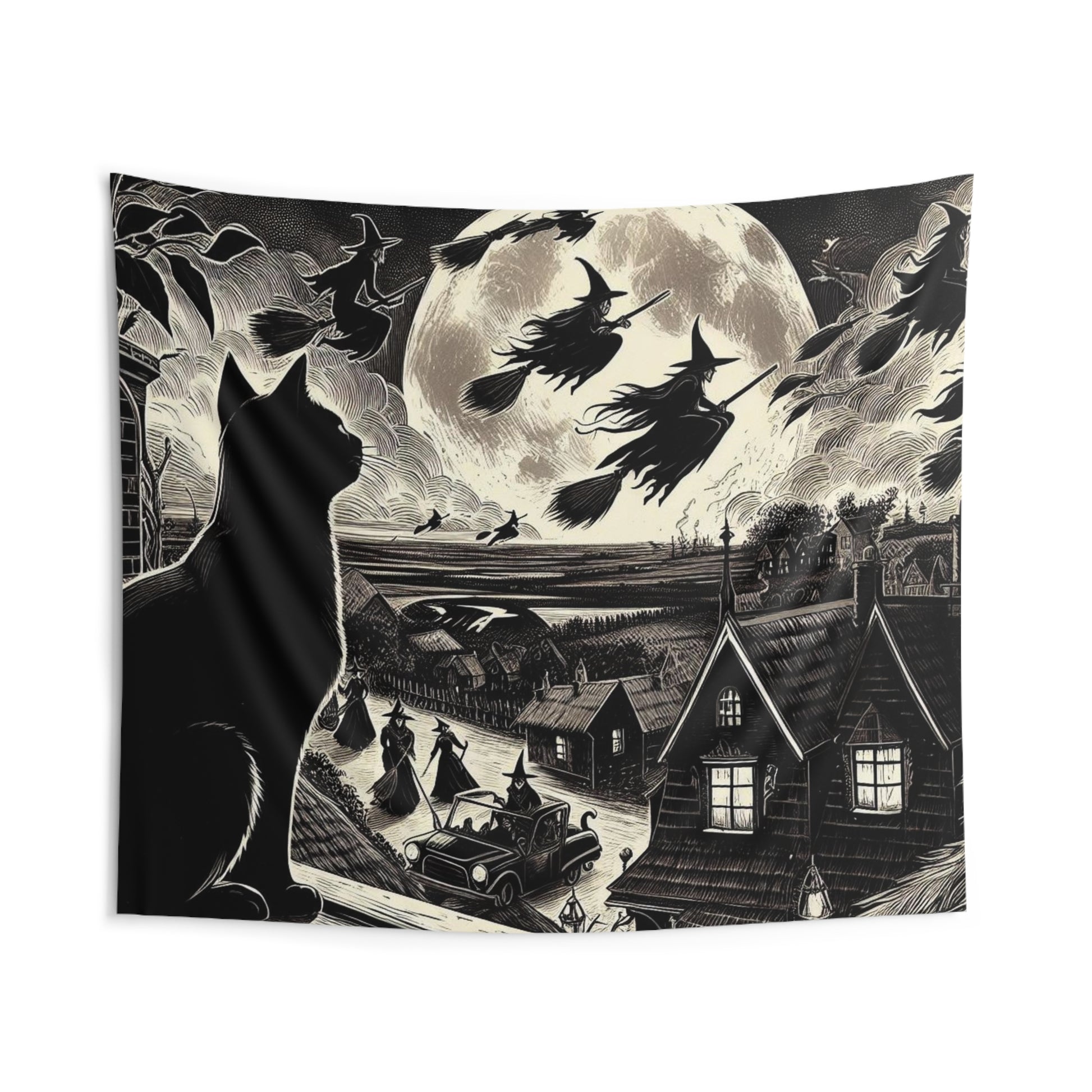 Witching Hour Indoor Wall Tapestries, Birds of Valhalla, Home Decor, Printify