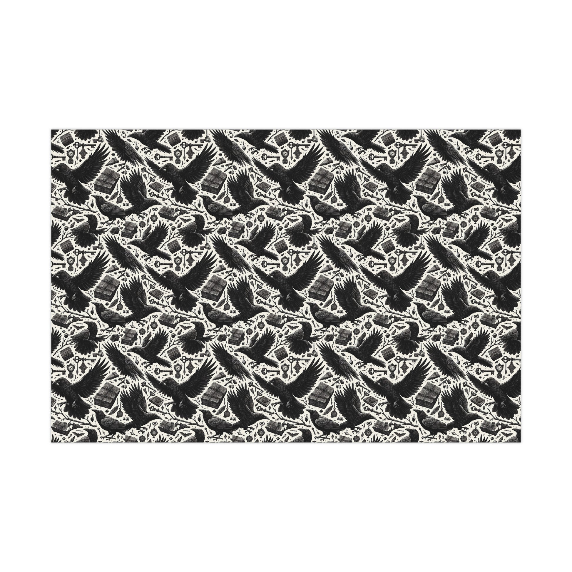 Raven Gift Wrap Papers, Birds of Valhalla, Home Decor, Printify