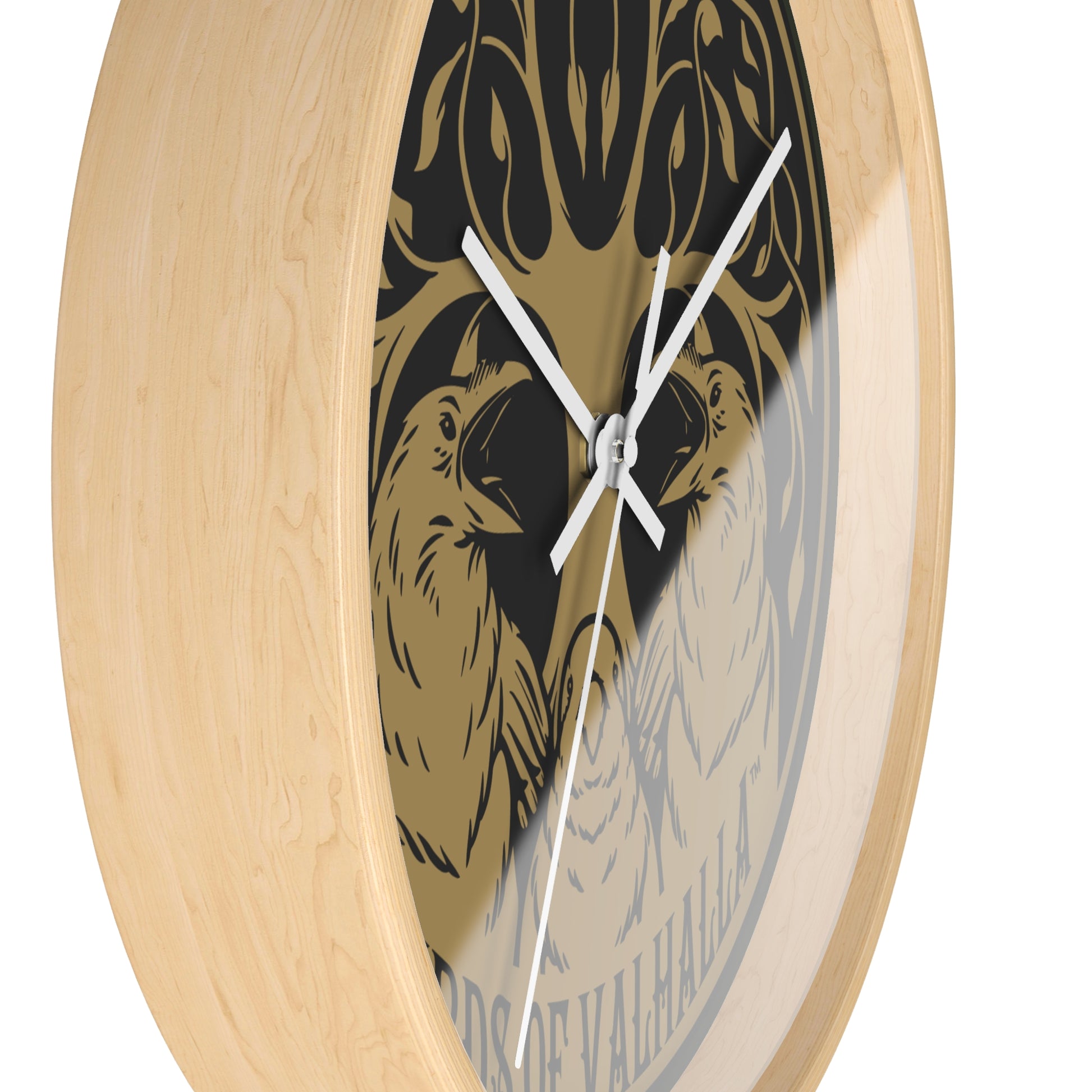 Birds of Valhalla Wall Clock, Birds of Valhalla, Home Decor, Printify