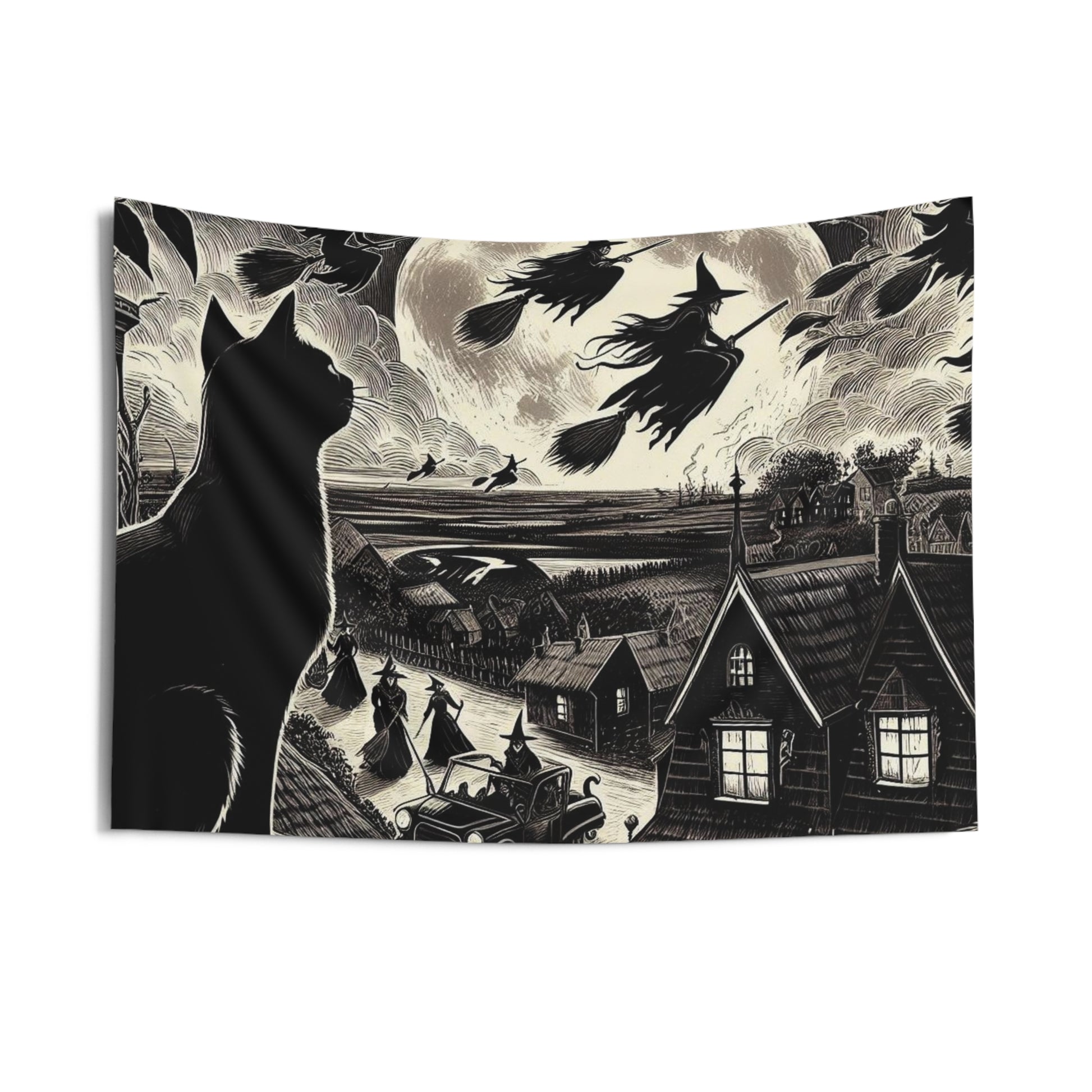 Witching Hour Indoor Wall Tapestries, Birds of Valhalla, Home Decor, Printify