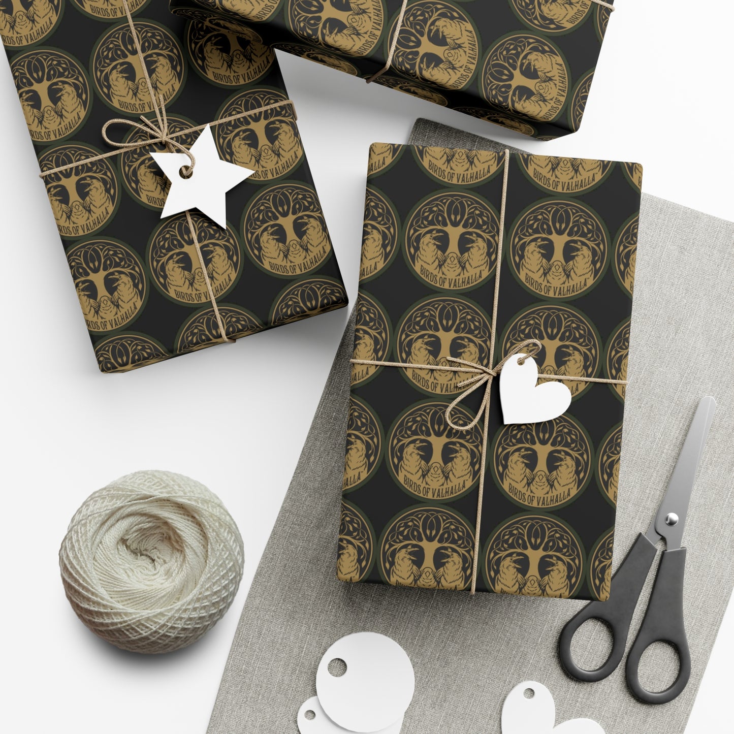 Birds of Valhalla Gift Wrap Papers, Birds of Valhalla, Home Decor, Printify
