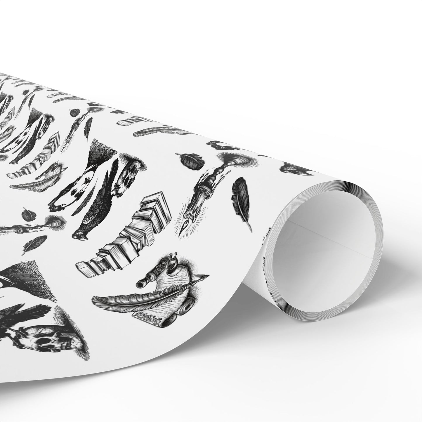 Edgar Allen Poe Pourri Alternative Gothic Wrapping Paper, Birds of Valhalla, Home Decor, Printify