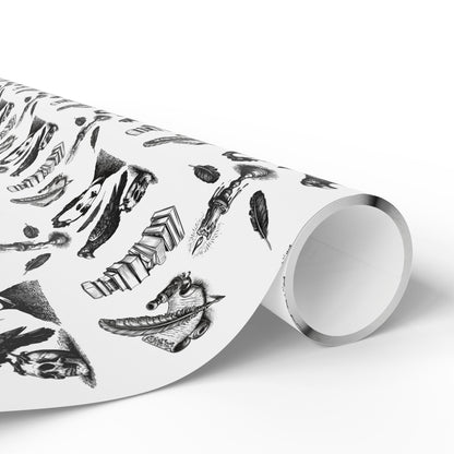 Edgar Allen Poe Pourri Alternative Gothic Wrapping Paper, Birds of Valhalla, Home Decor, Printify