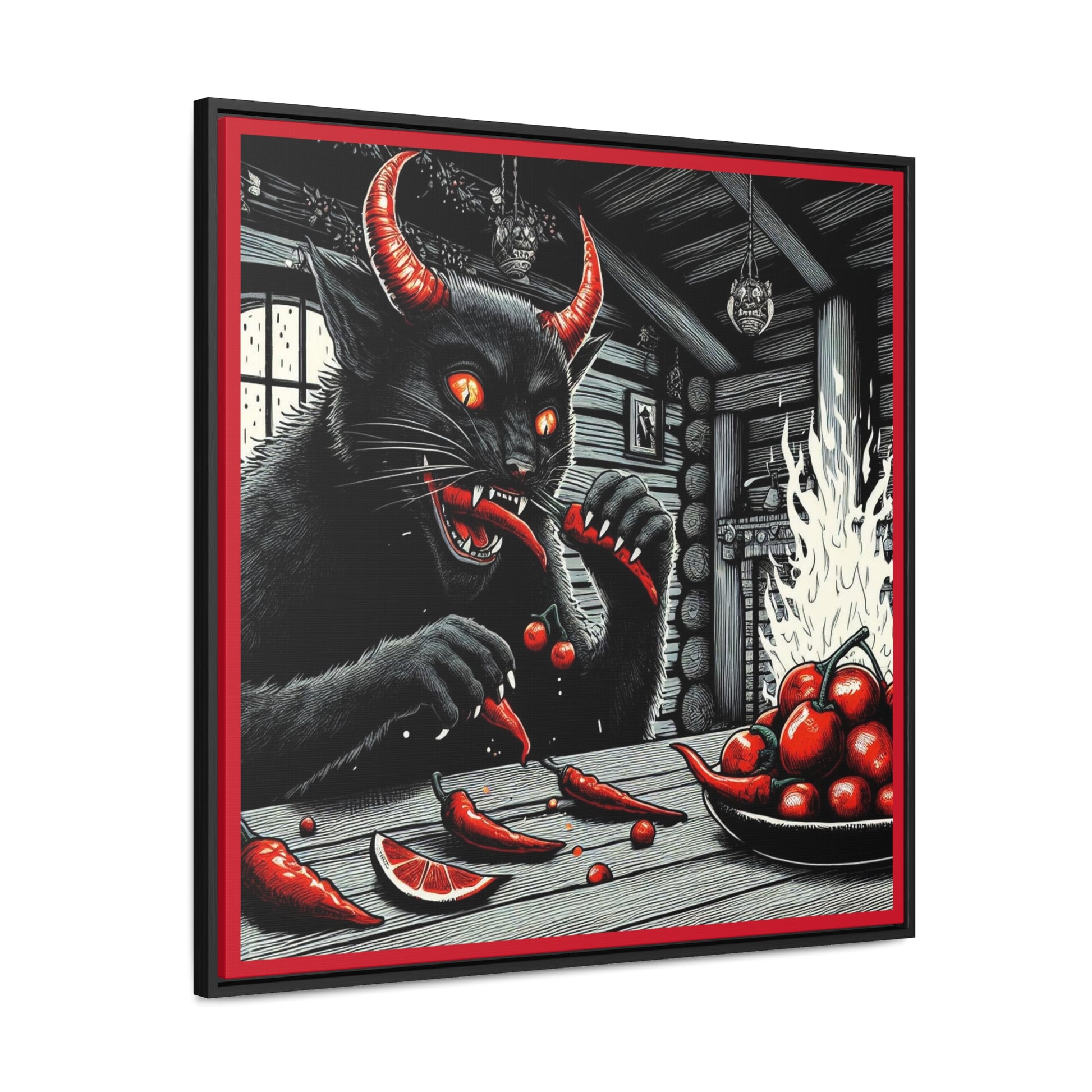 KramPUS Chili Peppers Gallery Canvas Wraps, Square Frame, Birds of Valhalla, Canvas, Printify