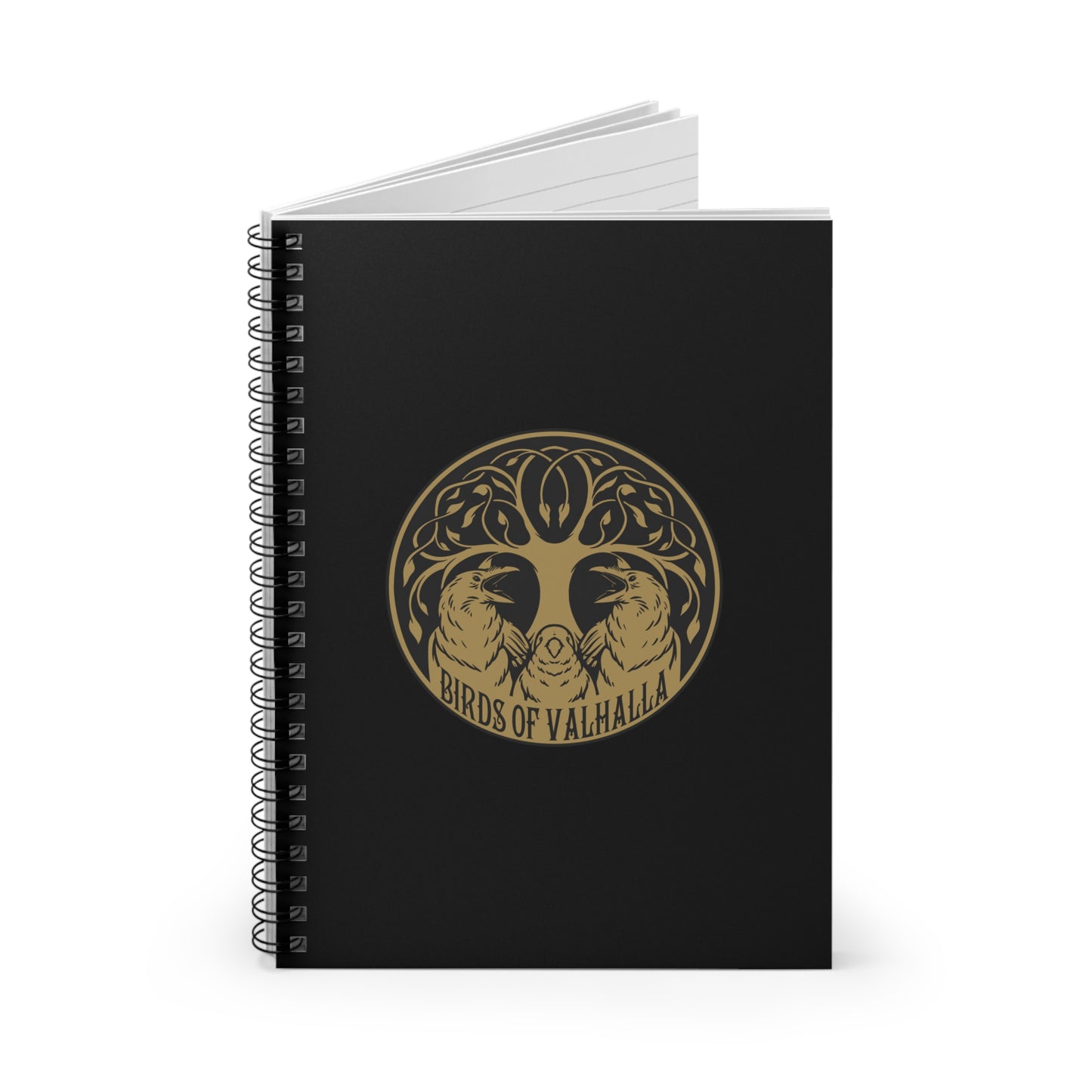 Spiral Notebook - Ruled Line, Birds of Valhalla, Paper products, Printify