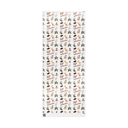 Yule Goat Alternative Pagan Wrapping Paper, Birds of Valhalla, Home Decor, Printify