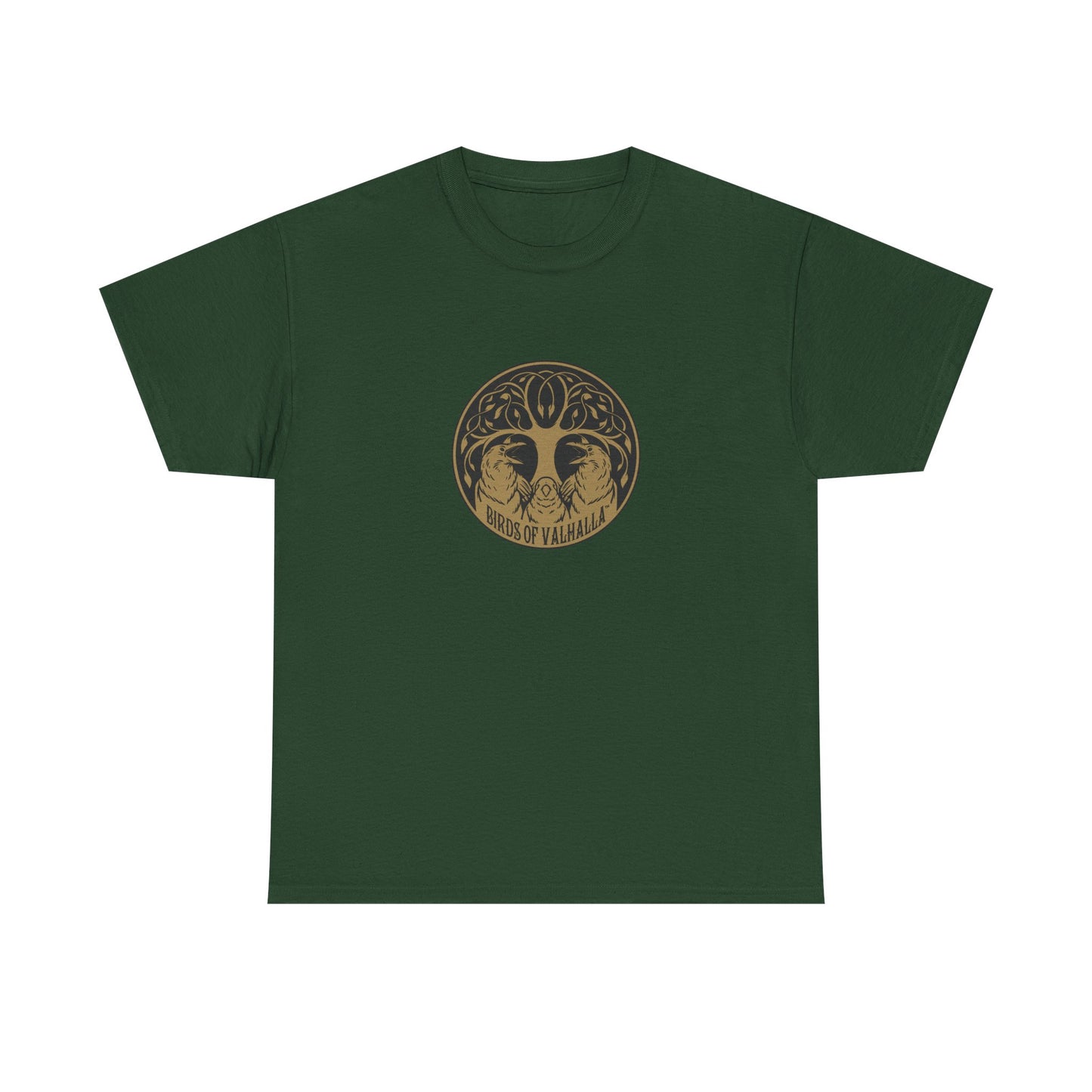 Unisex Heavy Cotton Tee, Birds of Valhalla, T-Shirt, Printify