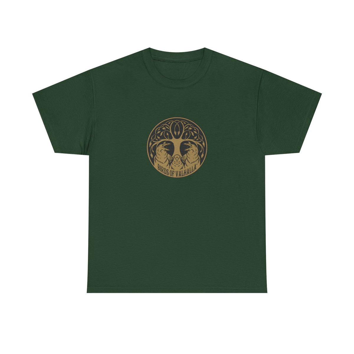 Unisex Heavy Cotton Tee, Birds of Valhalla, T-Shirt, Printify