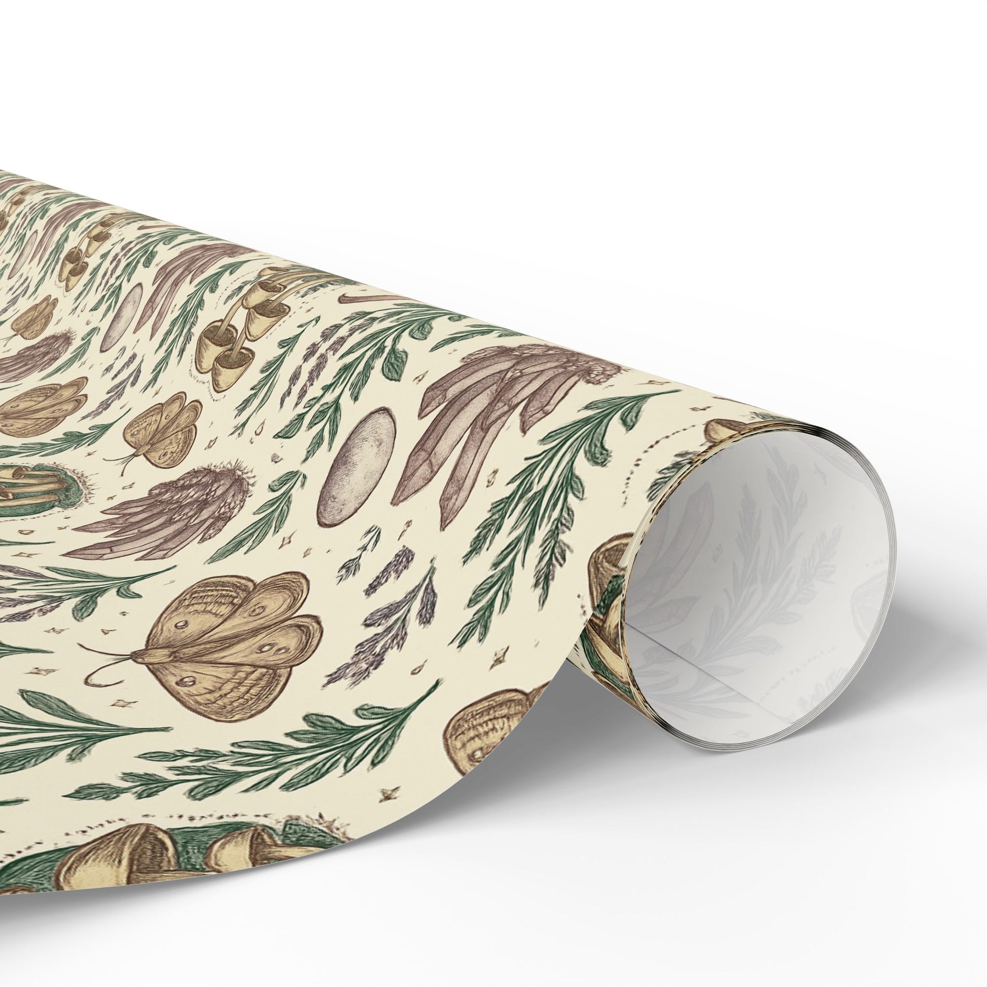 Wrapping Papers - Magical Forest Alternative Wrapping Paper, Birds of Valhalla, Home Decor, Printify