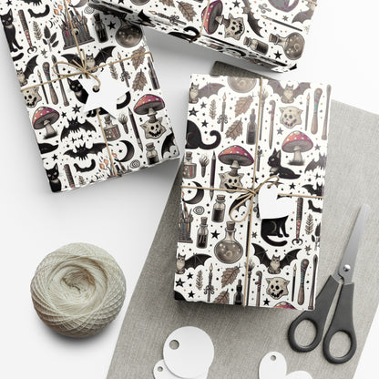 Oddities Mushroom Gift Wrap Papers, Birds of Valhalla, Home Decor, Printify